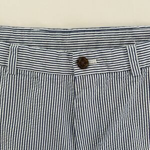Brooks Brothers Seersucker Pants Mens 40x32 Blue Striped Chino Clark Fit Preppy